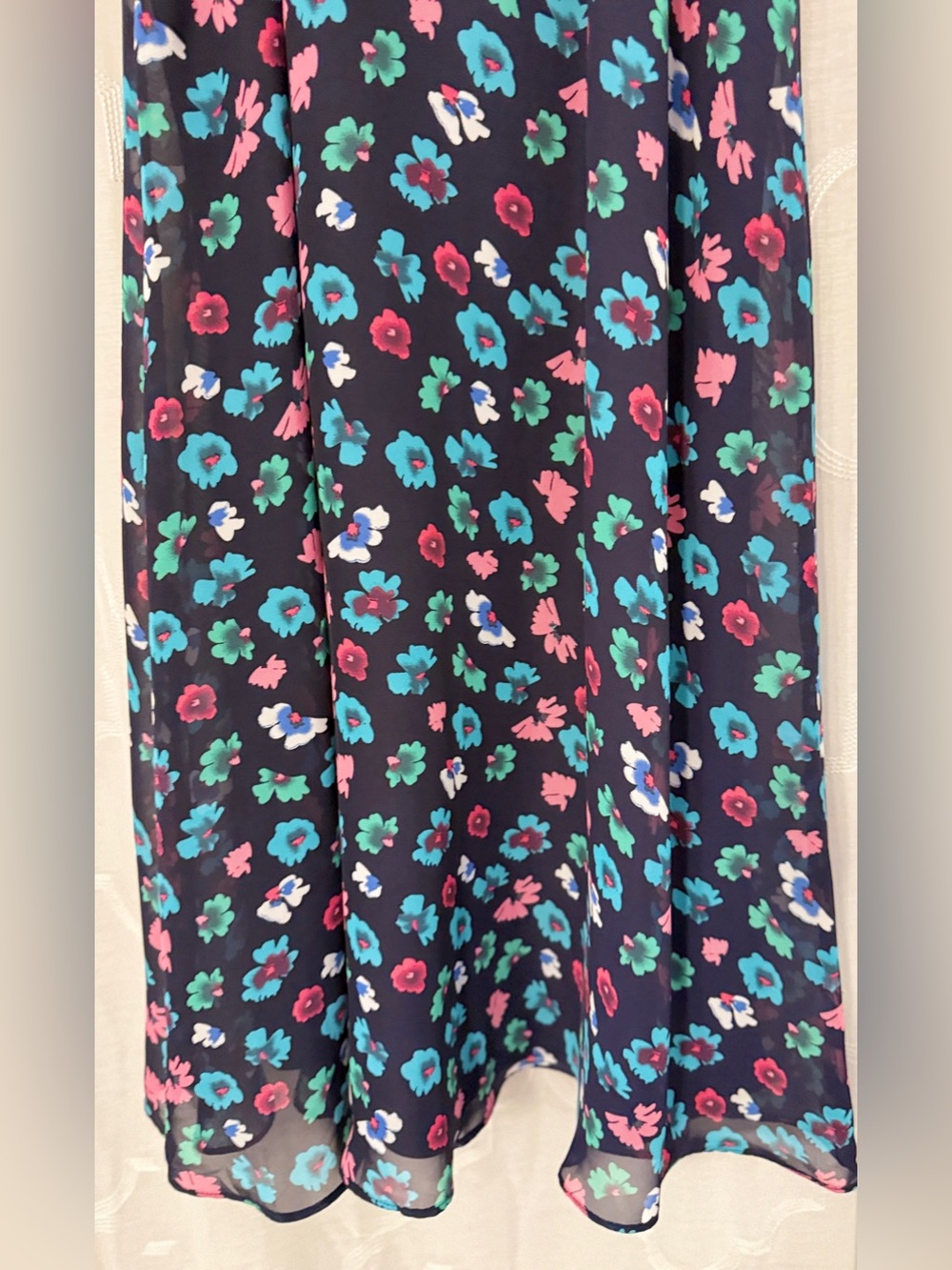 Betsey Johnson Navy Floral Swing Dress Size Small - Picture 5 of 8